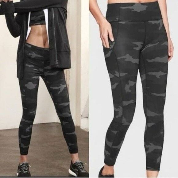 Athleta Contender Camo Leggings 7/8 - Picture 1 of 12